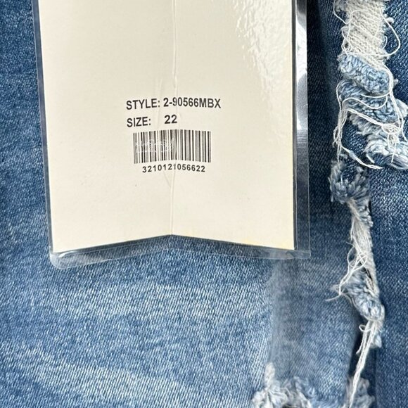 VIP Jeans Women's Destructed Collection Sculpting Stretch Denim Jeans Size 22 - Picture 5 of 9